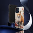 Christmas Fox in a Wreath of Red Berries - Impact Resistant Phone Case